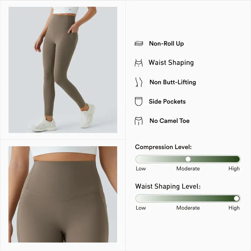 ⭐Last 70% Off Only 4 Hour⭐ High Waisted Waist Shaping Pocket Shaping Training Leggings